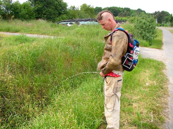 Pinkel-Pause bei der Tour an die Nordsee