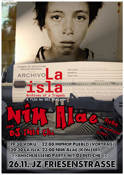 LA ISLA & NIM ALAE: Menschenrechte, Hip-Hop und die Archive einer Tragdie - Lucio Yaxon (alias Nim Alae), ein junger Rapper und Aktivist aus Guatemala ist zu Gast in Bremen.