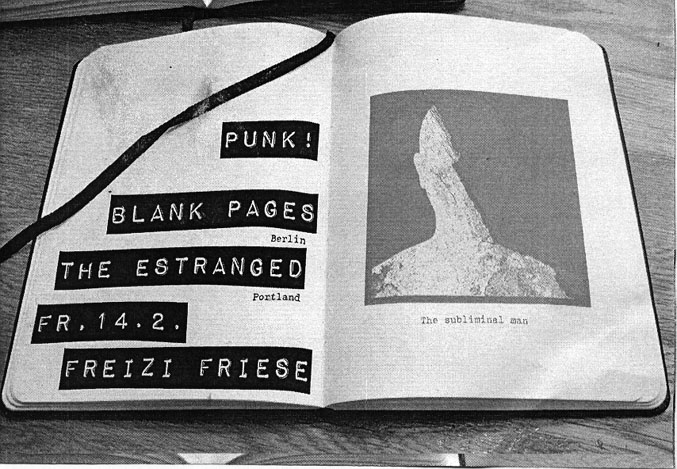 BLANK PAGES (Berlin) + THE ESTRANGED (Portland), Friese in der Friesenstrae 124, by Friesencrew, 21:00 h.