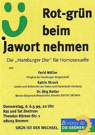 Rotgrn beim Jawort nehmen