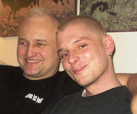 J�rg und Daniel im Dezember 2005 in Oberwinter