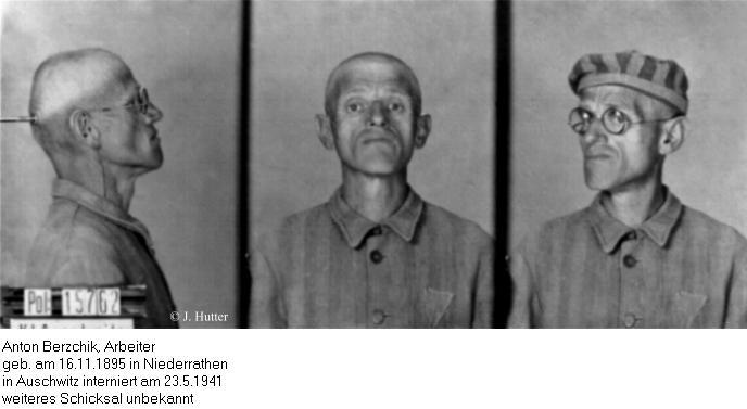 Pink Triangle Prisoner from Auschwitz Concentration Camp:  Anton Berzchik