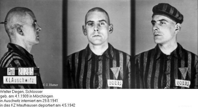 Pink Triangle Prisoner from Auschwitz Concentration Camp: Walter Degen
