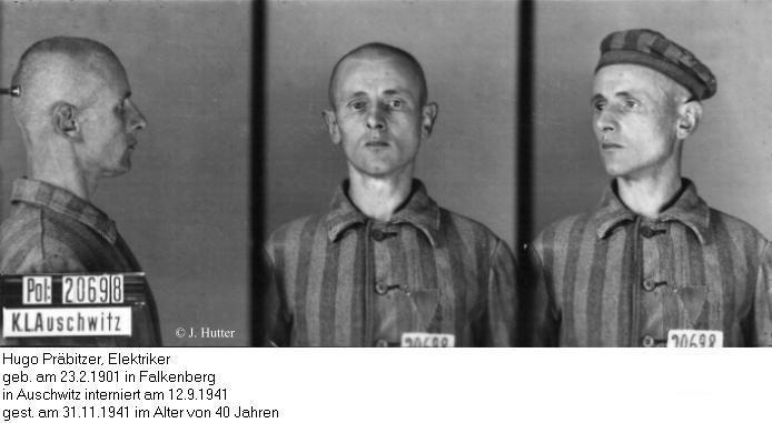 Pink Triangle Prisoner from Auschwitz Concentration Camp: Hugo Praebitzer